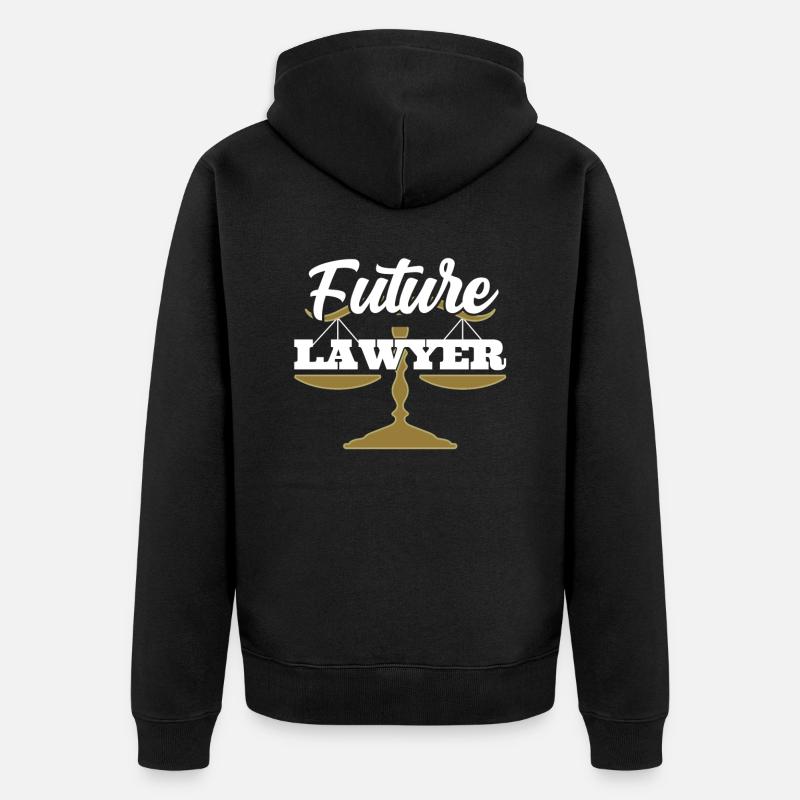 Futur avocat Avocat Avocat Avocat - Veste à capuche bio Premium Unisexe - noir