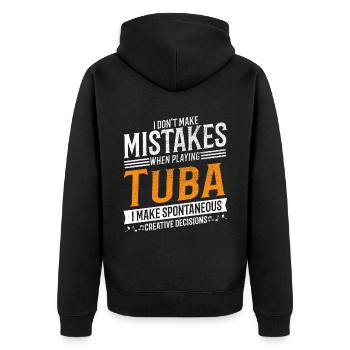Tuba Music Lover Creative Tuba Player - Veste à capuche bio Premium Unisexe - noir - Dos - Nico (187cm)