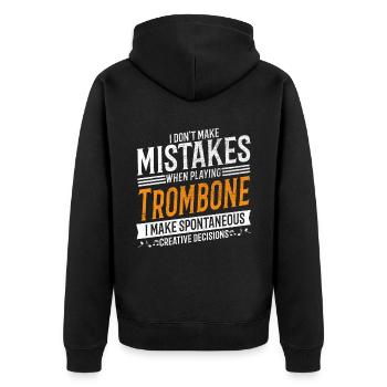 Trombone Music Lover Creative Trombonist - Veste à capuche bio Premium Unisexe - noir - Dos - Nico (187cm)