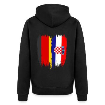 Allemagne Drapeau Croatie - Veste à capuche bio Premium Unisexe - noir - Dos - Nico (187cm)