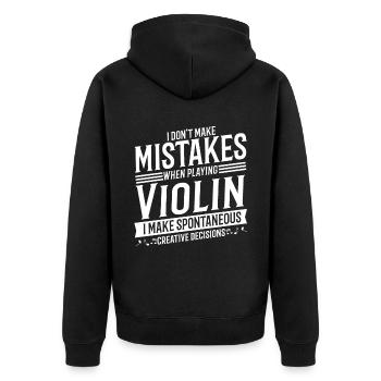 Geigenspieler Musikinstrument Musik Geiger - Unisex Premium Bio Zip Hoodie - Schwarz - Hinten - Nico (187cm)