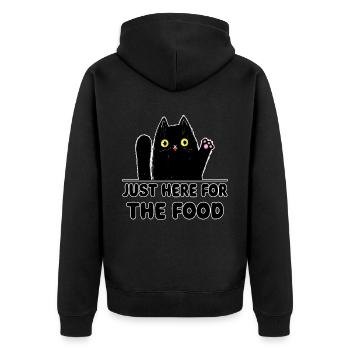 Foodie Kitty Femmes Drôle de Chat - Veste à capuche bio Premium Unisexe - noir - Dos - Nico (187cm)