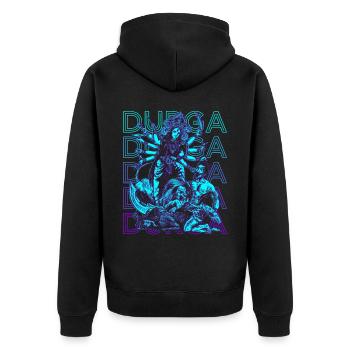 Durga Hindu Goddess Ancient Hindu Mythology Geschen - Unisex Premium Organic Zip Hoodie - black - Back - Nico (187cm)