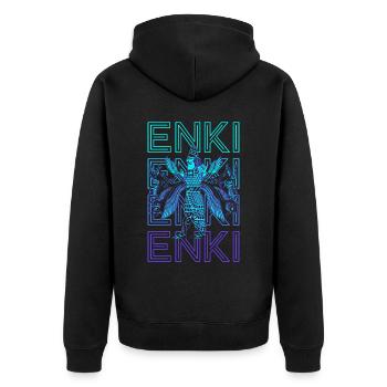 Enki Ancien Dieu Sumérien Mythologie Ancienne Got - Veste à capuche bio Premium Unisexe - noir - Dos - Nico (187cm)