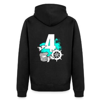 Pirate 4 ans - Veste à capuche bio Premium Unisexe - noir - Dos - Nico (187cm)