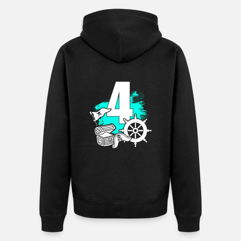 Pirate 4 ans - Veste à capuche bio Premium Unisexe - noir