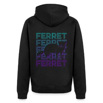 Ferret Retro Cadeau - Veste à capuche bio Premium Unisexe - noir - Dos - Nico (187cm)