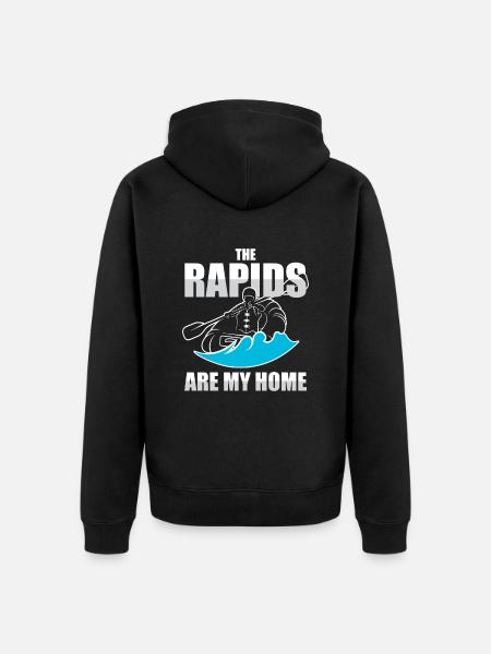 Rafting Canoë Kayak d’eau vive - Veste à capuche bio Premium Unisexe - noir