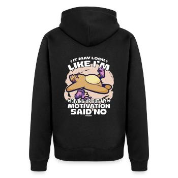 Motivation - Veste à capuche bio Premium Unisexe - noir - Dos - Nico (187cm)