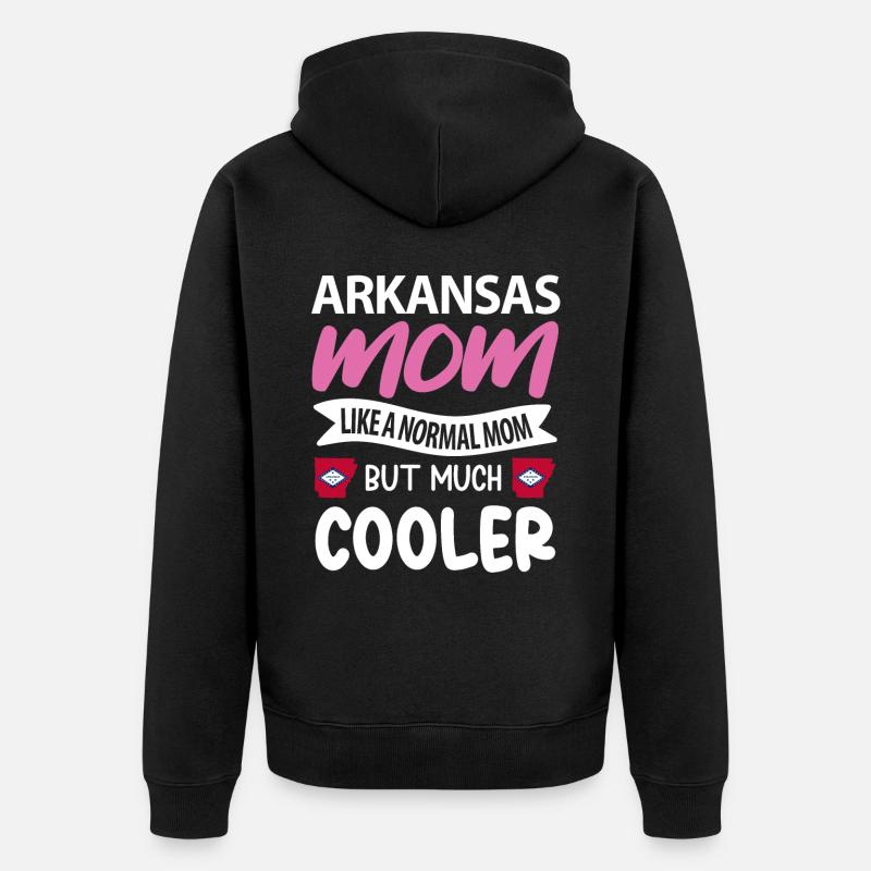 Arkansas mutter geschenk - Unisex Premium Bio Zip Hoodie - Schwarz