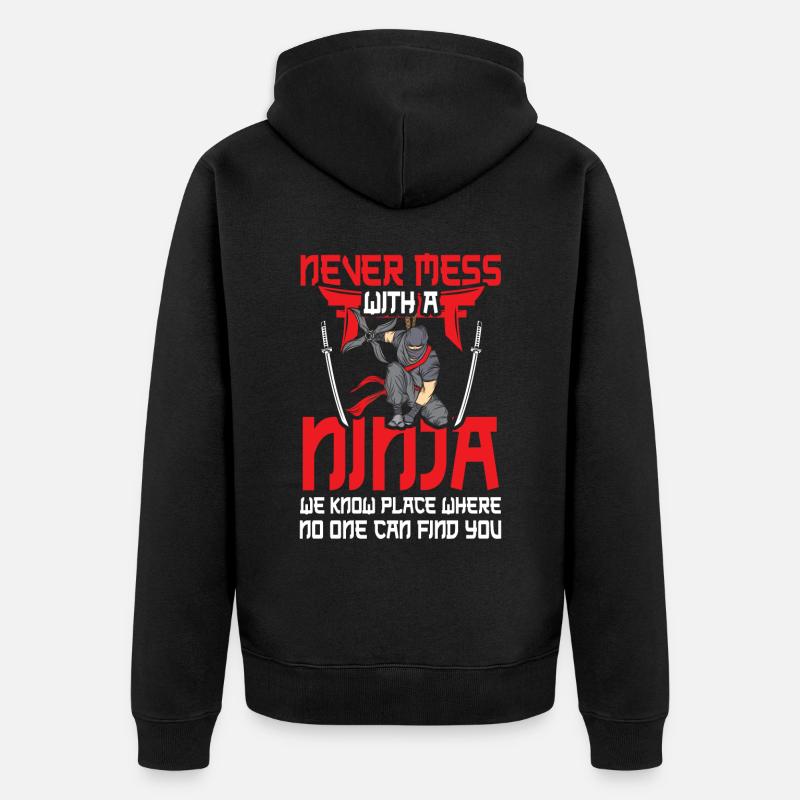 Ninja - Veste à capuche bio Premium Unisexe - noir