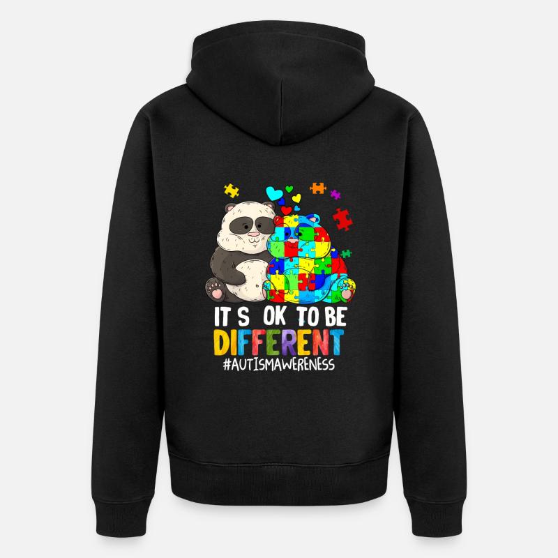 Autisme - Veste à capuche bio Premium Unisexe - noir