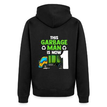 Garbage Man Gift Garbage Garbage Collection Waste Profession - Unisex Premium Organic Zip Hoodie - black - Back - Nico (187cm)