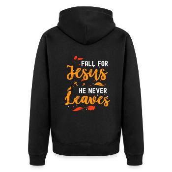 Christianity God Jesus Gift Church Religion - Unisex Premium Organic Zip Hoodie - black - Back - Nico (187cm)