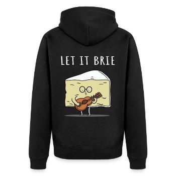Let It Brie Cheese Musicien avec guitare - Veste à capuche bio Premium Unisexe - noir - Dos - Nico (187cm)