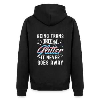 Transgenre - Veste à capuche bio Premium Unisexe - noir - Dos - Nico (187cm)