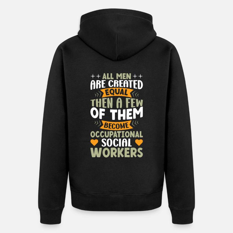 All Men Are Created Equal - Unisex Premium Bio Zip Hoodie - Schwarz