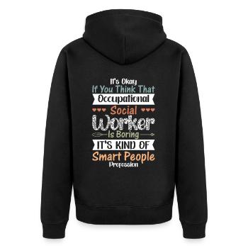 Travailleur professionnel Smart Profession - Veste à capuche bio Premium Unisexe - noir - Dos - Nico (187cm)