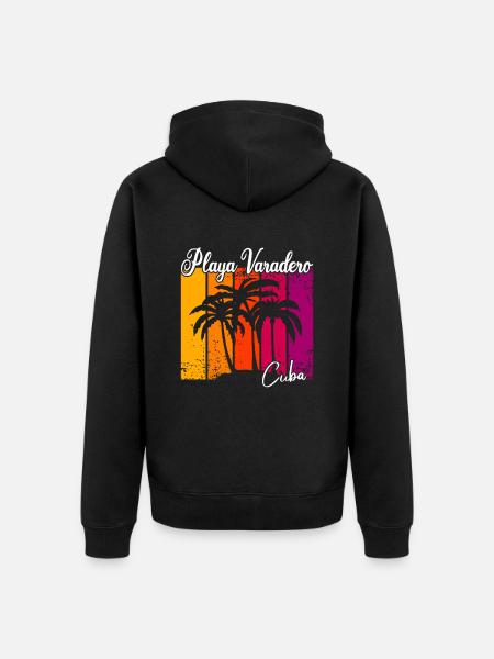 Playa Varadero Cuba - Unisex Premium Organic Zip Hoodie - black
