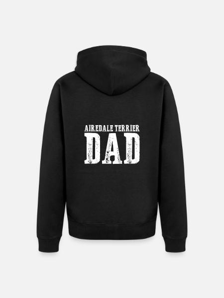 Airedale Terrier Dad - Unisex Premium Bio Zip Hoodie - Schwarz