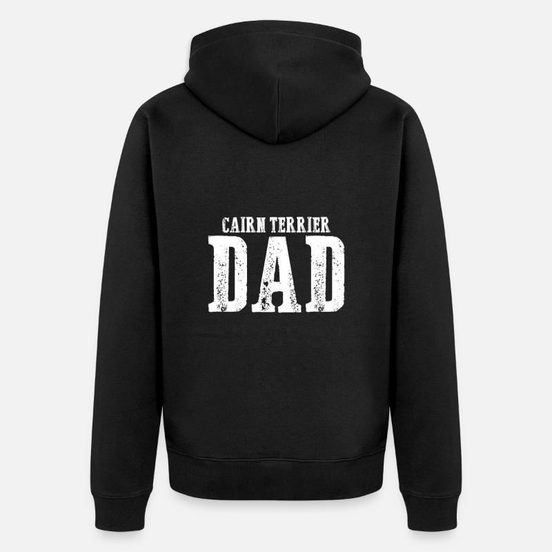 Cairn Terrier Papa - Veste à capuche bio Premium Unisexe - noir
