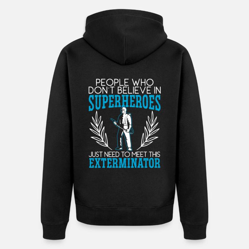 Kammerjäger Tierbekämpfung Schädlingsbekämpfung - Unisex Premium Bio Zip Hoodie - Schwarz