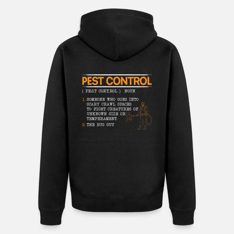 Kammerjäger Tierbekämpfung Schädlingsbekämpfung - Unisex Premium Bio Zip Hoodie - Schwarz