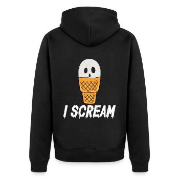 Je crie Sorbet Mochi Popsicles Crème glacée - Veste à capuche bio Premium Unisexe - noir - Dos - Nico (187cm)