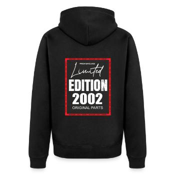 Édition limitée 2002 - Veste à capuche bio Premium Unisexe - noir - Dos - Nico (187cm)