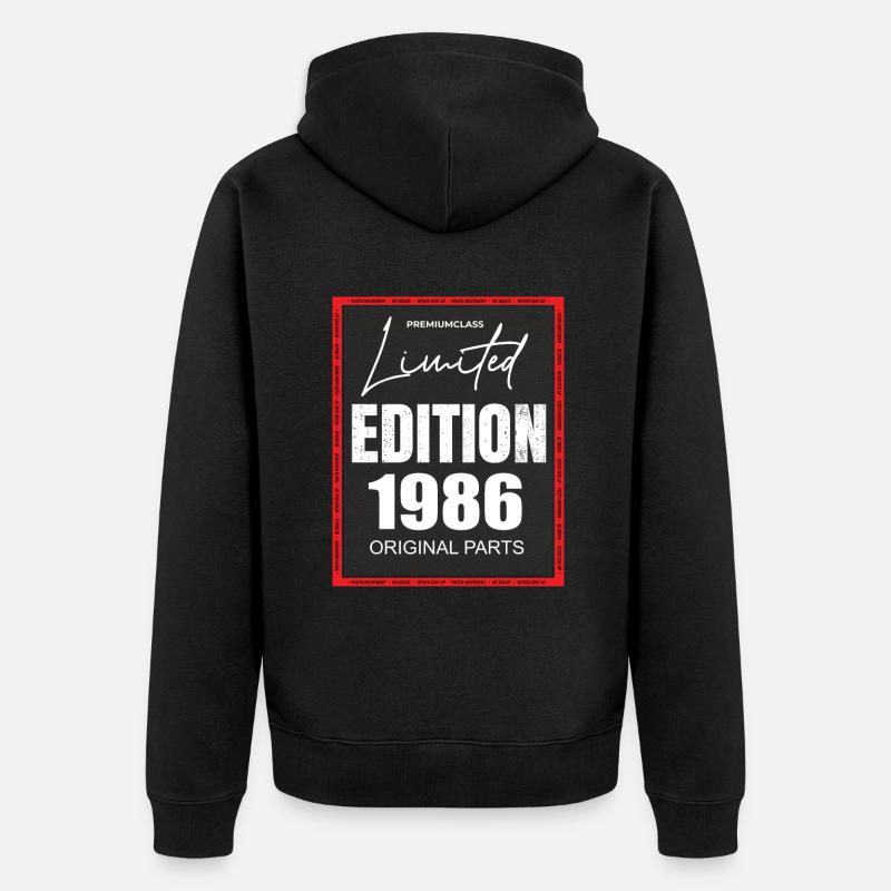 Édition limitée 1986 - Veste à capuche bio Premium Unisexe - noir