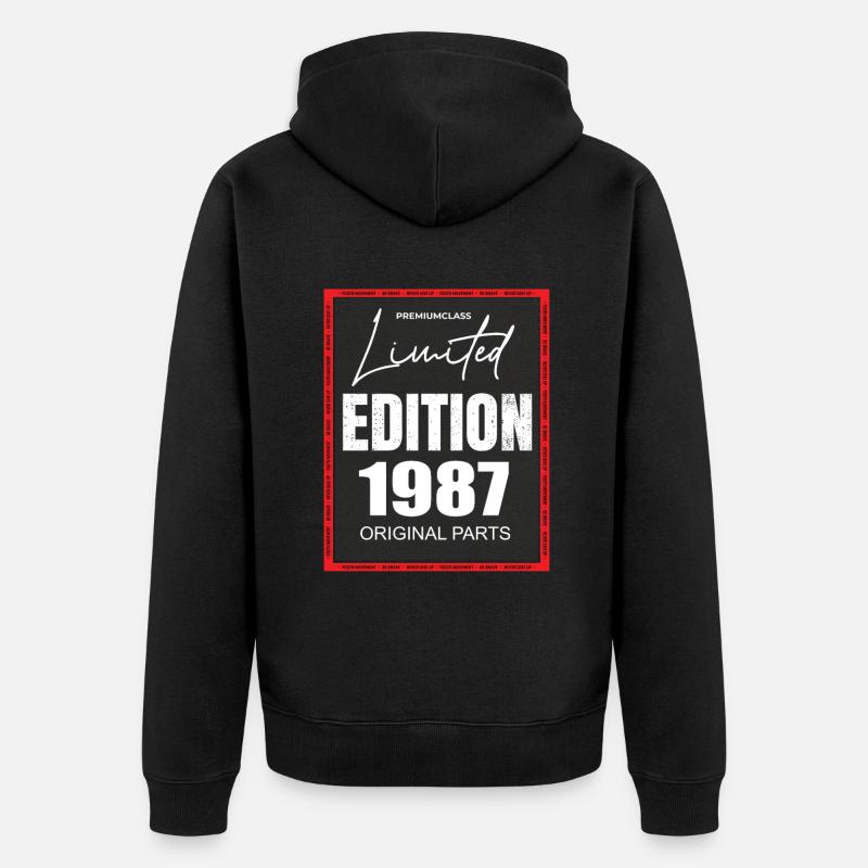 Édition limitée 1987 - Veste à capuche bio Premium Unisexe - noir