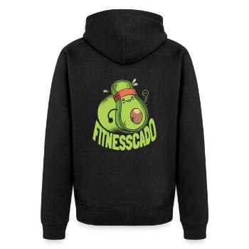 Fitness Training Gym Workout Poids - Veste à capuche bio Premium Unisexe - noir - Dos - Nico (187cm)
