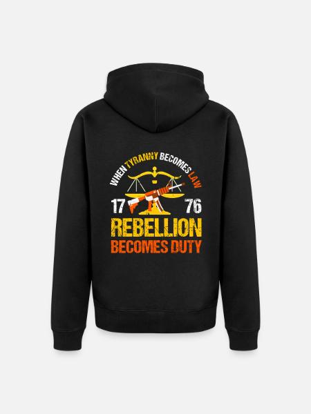 Thomas Jefferson - Unisex Premium Bio Zip Hoodie - Schwarz