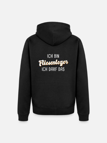 Fliesenleger - Unisex Premium Bio Zip Hoodie - Schwarz