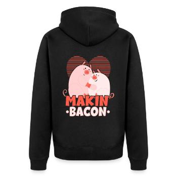 Makin' Bacon Amateur de viande Mangeur de bacon Keto Ket - Veste à capuche bio Premium Unisexe - noir - Dos - Nico (187cm)