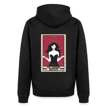 Die Göttin Hectate Tarotkarte Wahrsagerei - Unisex Premium Bio Zip Hoodie - Schwarz - Hinten - Nico (187cm)