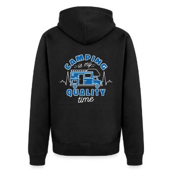 Camping-car Chauffeur Camping Camping camping-car Camping - Veste à capuche bio Premium Unisexe - noir - Dos - Nico (187cm)