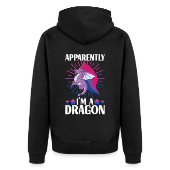 Fierté gaie LGBTQ - Veste à capuche bio Premium Unisexe - noir - Dos - Nico (187cm)
