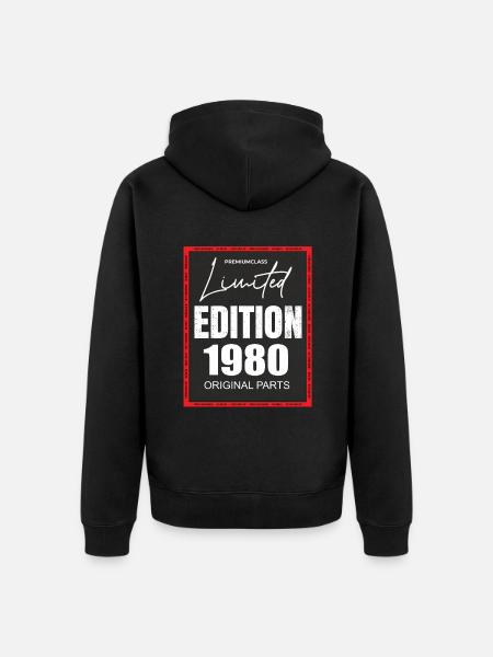 Édition limitée 1980 - Veste à capuche bio Premium Unisexe - noir