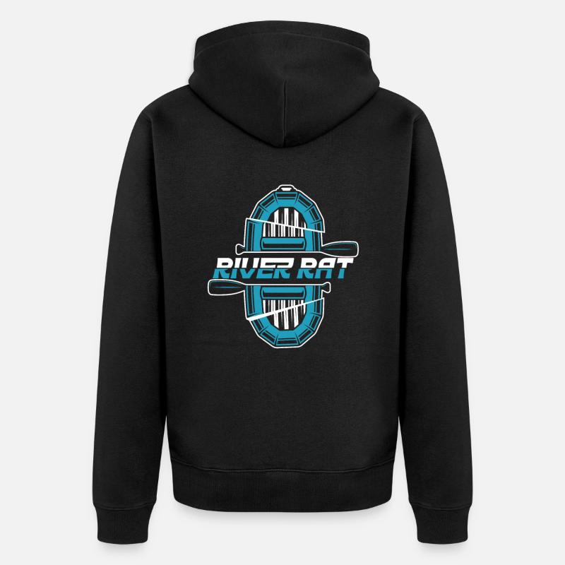 Rafting Canoë Kayak d’eau vive - Veste à capuche bio Premium Unisexe - noir