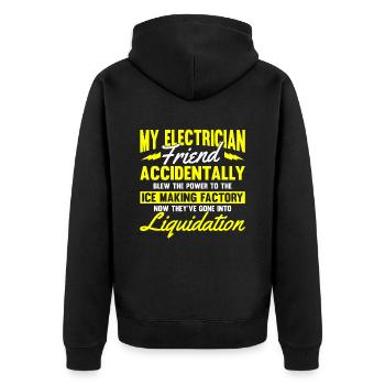 Électricien Ingénieur électricien Technicien en électronique - Veste à capuche bio Premium Unisexe - noir - Dos - Nico (187cm)