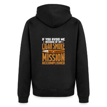 Cigare Fumeur Tabac Cigare Cadeau - Veste à capuche bio Premium Unisexe - noir - Dos - Nico (187cm)