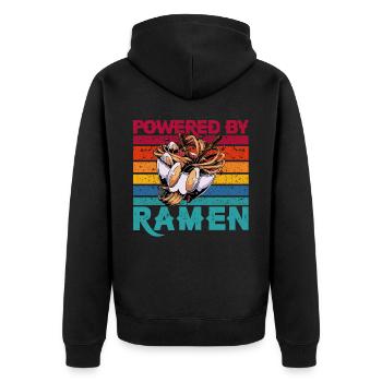 Propulsé par Ramen - Veste à capuche bio Premium Unisexe - noir - Dos - Nico (187cm)