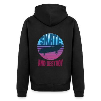 Skateboard Skateboard Skateboarder Patinage - Veste à capuche bio Premium Unisexe - noir - Dos - Nico (187cm)