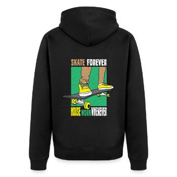 Skateboard Skateboard Skateboarder Patinage - Veste à capuche bio Premium Unisexe - noir - Dos - Nico (187cm)