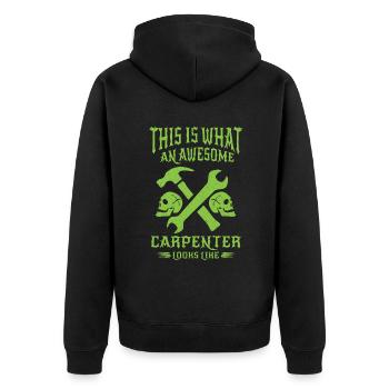 Charpentier Charpentier Charpentier Artisan Compagnon - Veste à capuche bio Premium Unisexe - noir - Dos - Nico (187cm)