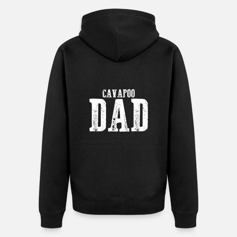 Cavapoo Papa - Veste à capuche bio Premium Unisexe - noir