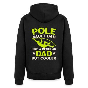 Pole Vault Dad Pole Vault Athletics - Unisex Premium Organic Zip Hoodie - black - Back - Nico (187cm)