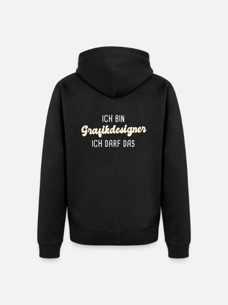 Grafikdesigner - Unisex Premium Bio Zip Hoodie - Schwarz
