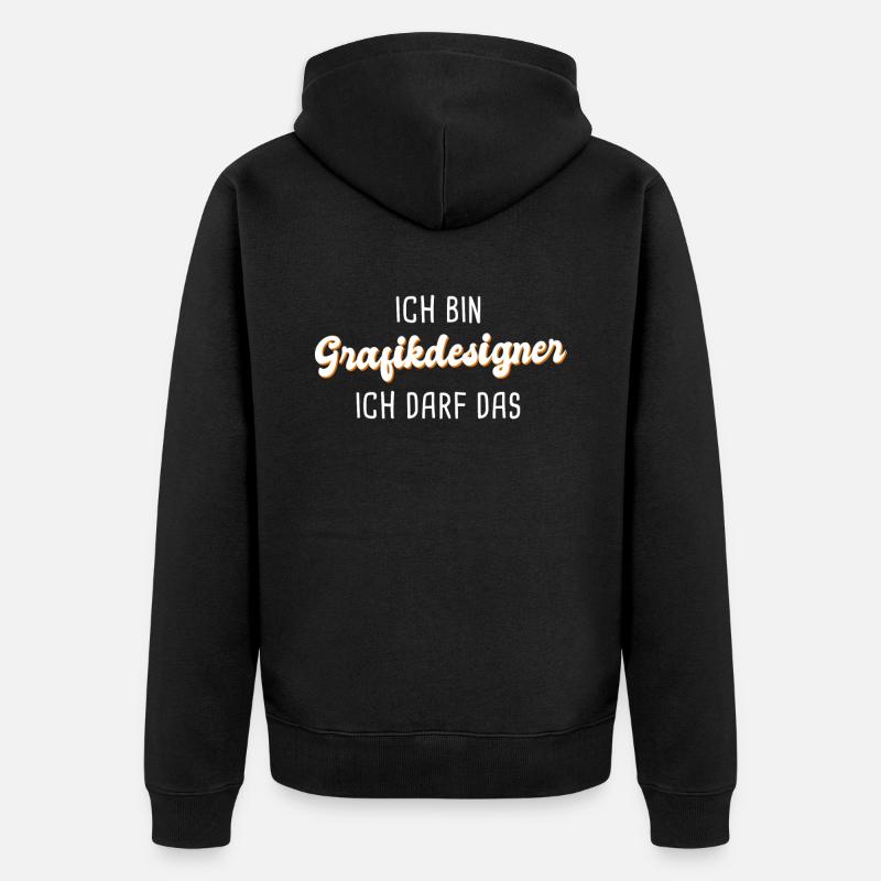 Grafikdesigner - Unisex Premium Bio Zip Hoodie - Schwarz